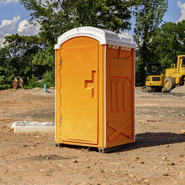 how often are the portable toilets cleaned and serviced during a rental period in China Michigan